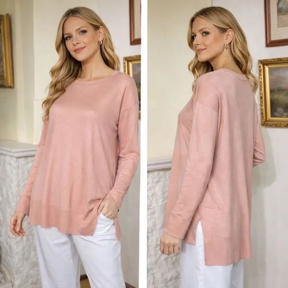 NWT H&M Soft Pink Oversized Light Knit Sweater